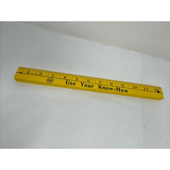 Vintage USS Yellow Folding Yard Stick Ruler Advertising Keep the Flag in Mind - Picture 5 of 6